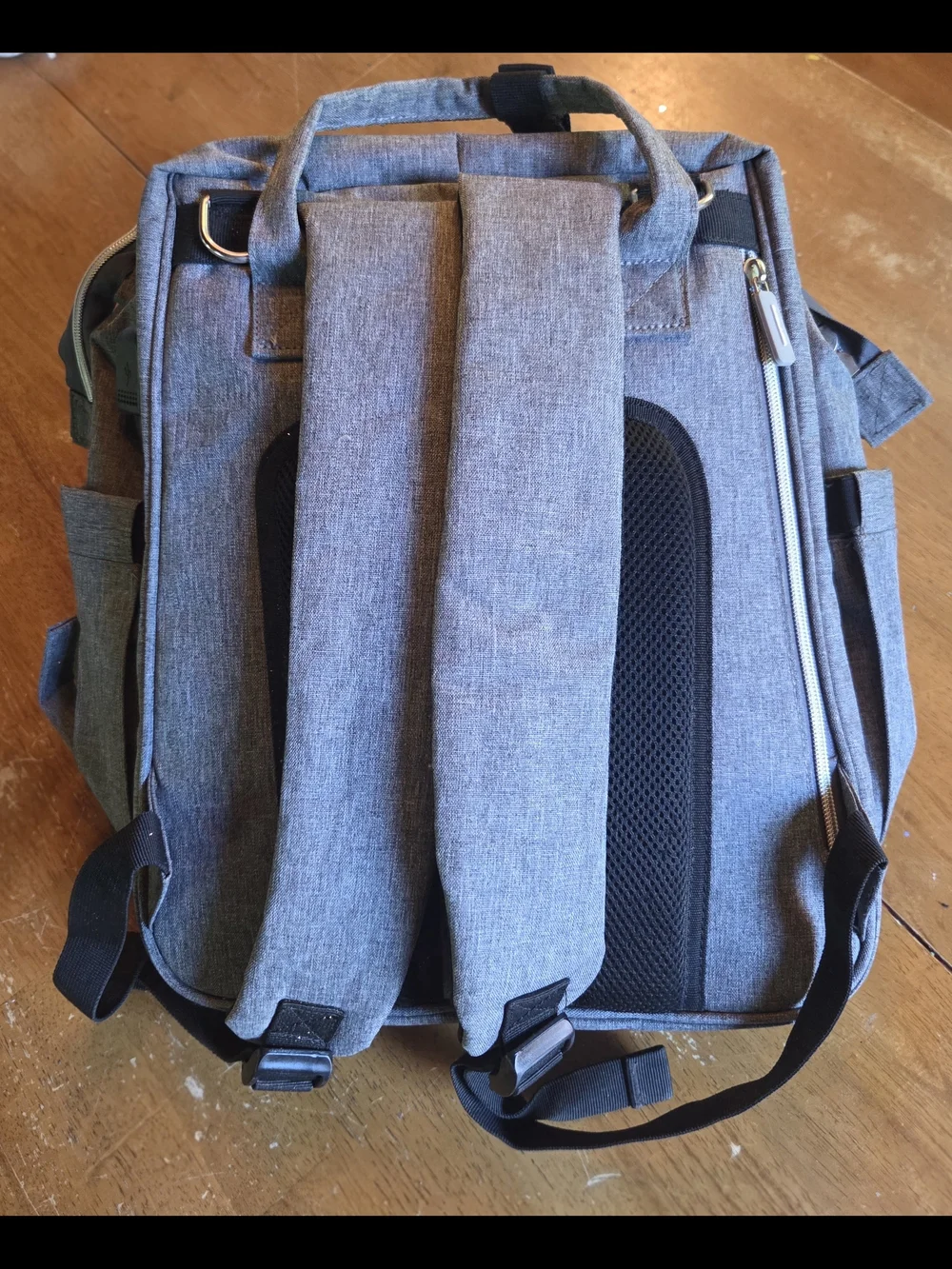 Grey Diaper Bag With Changing Station
